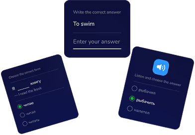 BeFluent exercise cards - Practice Russian grammar